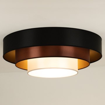 Duolla - LED Stropna svetilka LUNETA LED/26W/230V pr. 60 cm 4000K črna/baker/bela