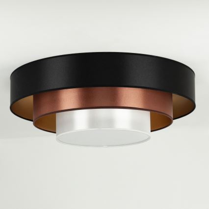 Duolla - LED Stropna svetilka LUNETA LED/26W/230V pr. 60 cm 4000K črna/baker/bela