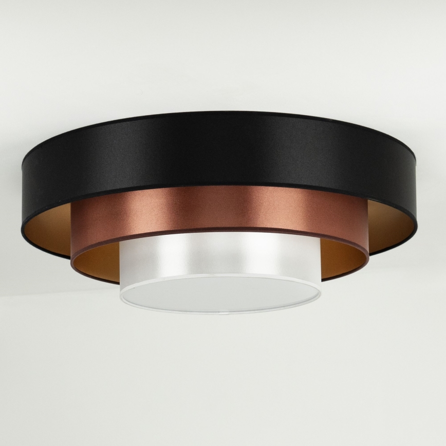 Duolla - LED Stropna svetilka LUNETA LED/26W/230V pr. 60 cm 4000K črna/baker/bela