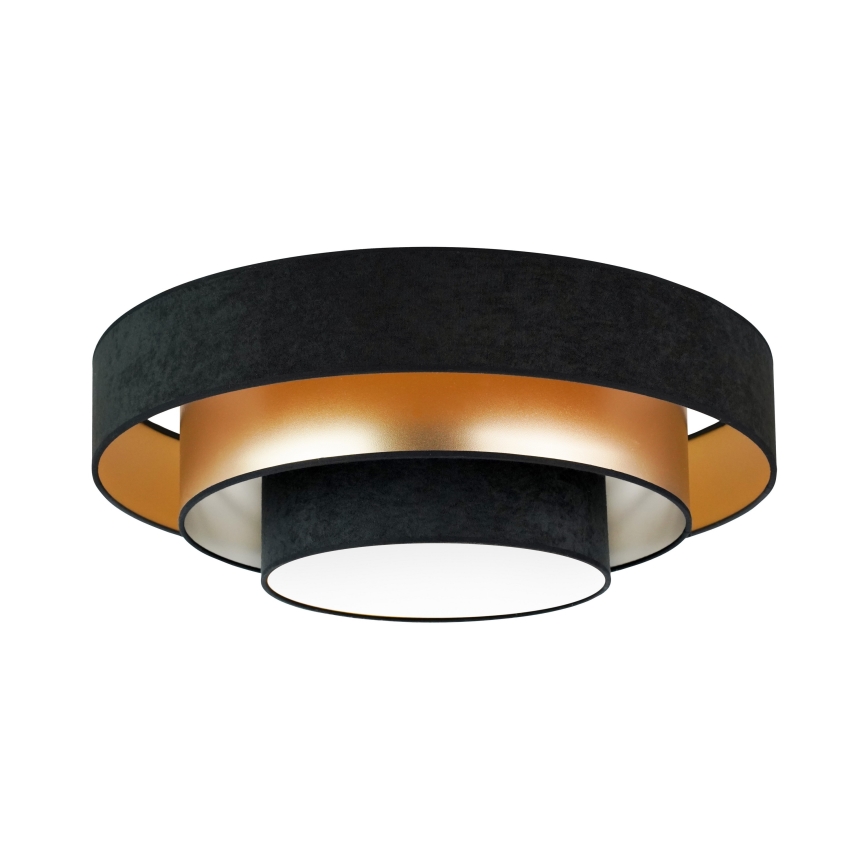 Duolla - LED Stropna svetilka LUNETA LED/26W/230V pr. 60 cm 4000K črna/zlata