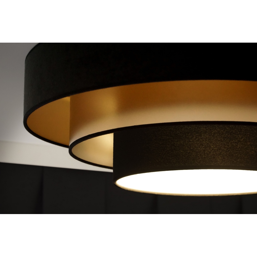 Duolla - LED Stropna svetilka LUNETA LED/26W/230V pr. 60 cm 4000K črna/zlata
