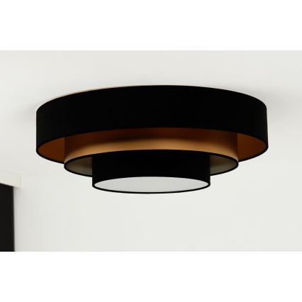 Duolla - LED Stropna svetilka LUNETA LED/26W/230V pr. 60 cm 4000K črna/zlata