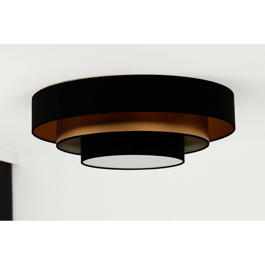 Duolla - LED Stropna svetilka LUNETA LED/26W/230V pr. 60 cm 4000K črna/zlata