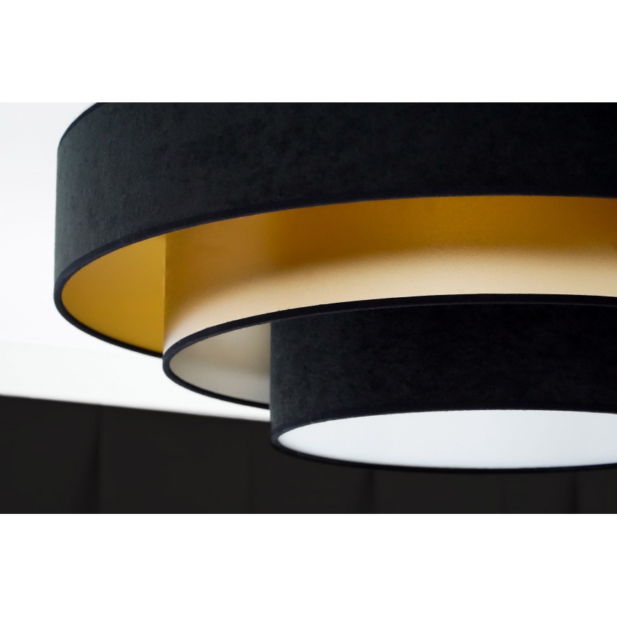 Duolla - LED Stropna svetilka LUNETA LED/26W/230V pr. 60 cm 4000K črna/zlata