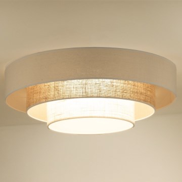 Duolla - LED Stropna svetilka LUNETA LED/26W/230V pr. 60 cm 4000K krem barva/rjava