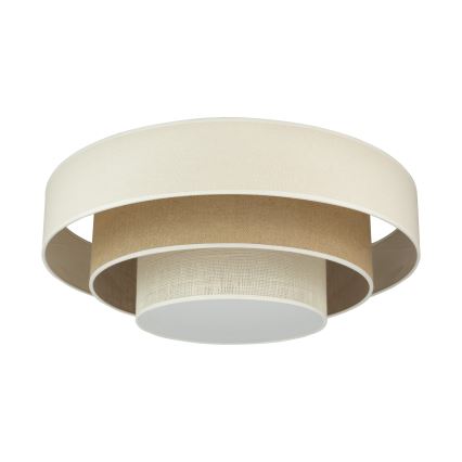 Duolla - LED Stropna svetilka LUNETA LED/26W/230V pr. 60 cm 4000K krem barva/rjava