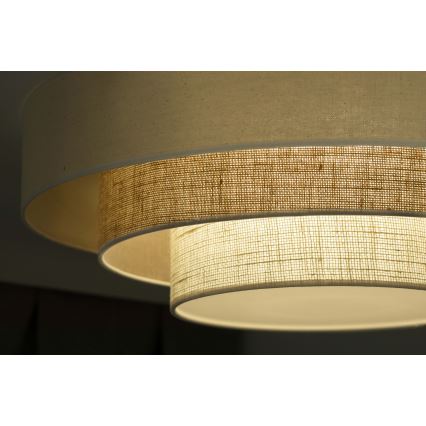 Duolla - LED Stropna svetilka LUNETA LED/26W/230V pr. 60 cm 4000K krem barva/rjava