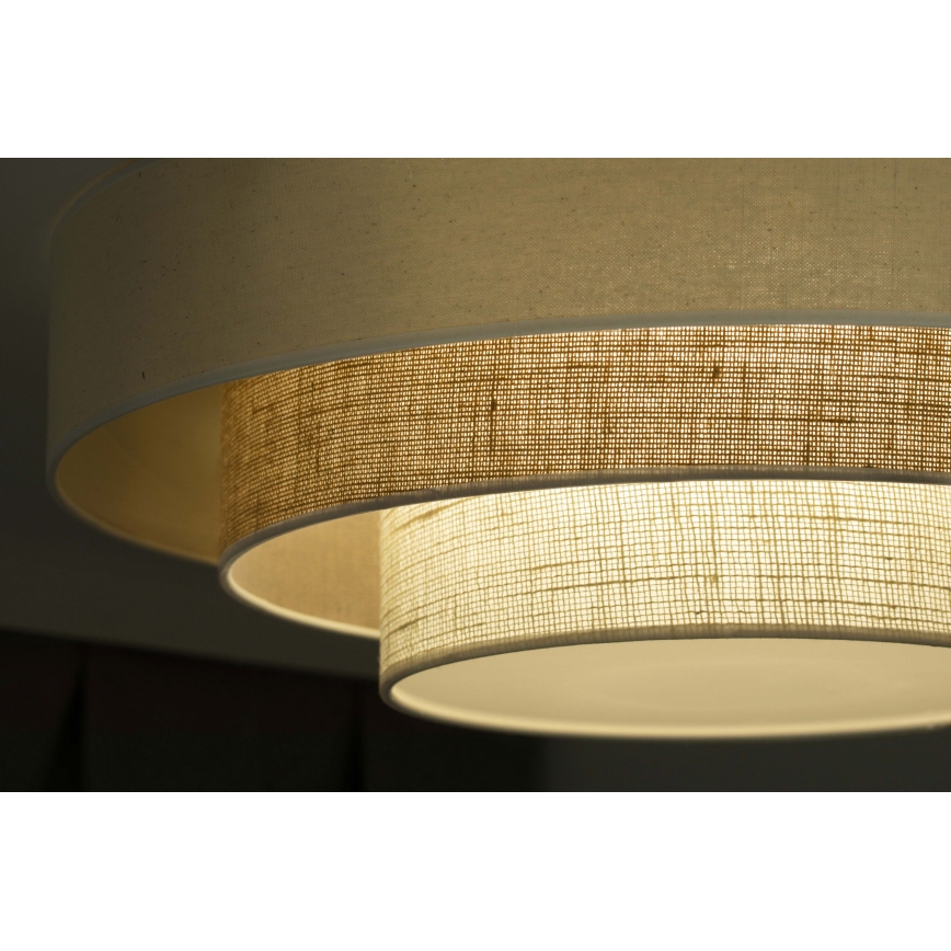 Duolla - LED Stropna svetilka LUNETA LED/26W/230V pr. 60 cm 4000K krem barva/rjava