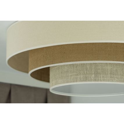 Duolla - LED Stropna svetilka LUNETA LED/26W/230V pr. 60 cm 4000K krem barva/rjava