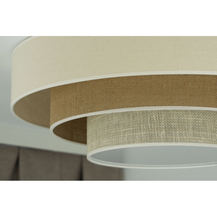 Duolla - LED Stropna svetilka LUNETA LED/26W/230V pr. 60 cm 4000K krem barva/rjava