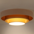 Duolla - LED Stropna svetilka LUNETA LED/26W/230V pr. 60 cm 4000K krem barva/zlata/bež