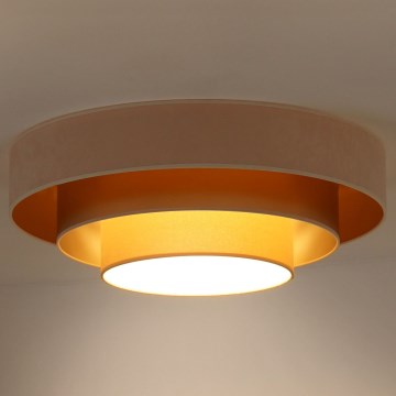 Duolla - LED Stropna svetilka LUNETA LED/26W/230V pr. 60 cm 4000K krem barva/zlata/bež