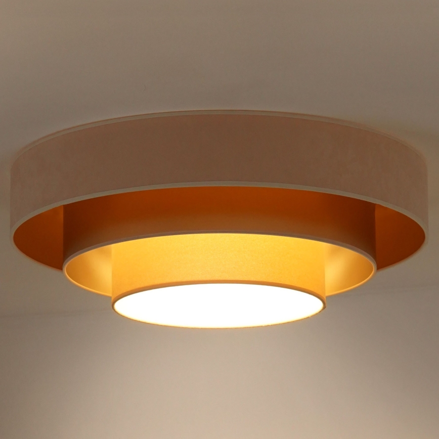 Duolla - LED Stropna svetilka LUNETA LED/26W/230V pr. 60 cm 4000K krem barva/zlata/bež