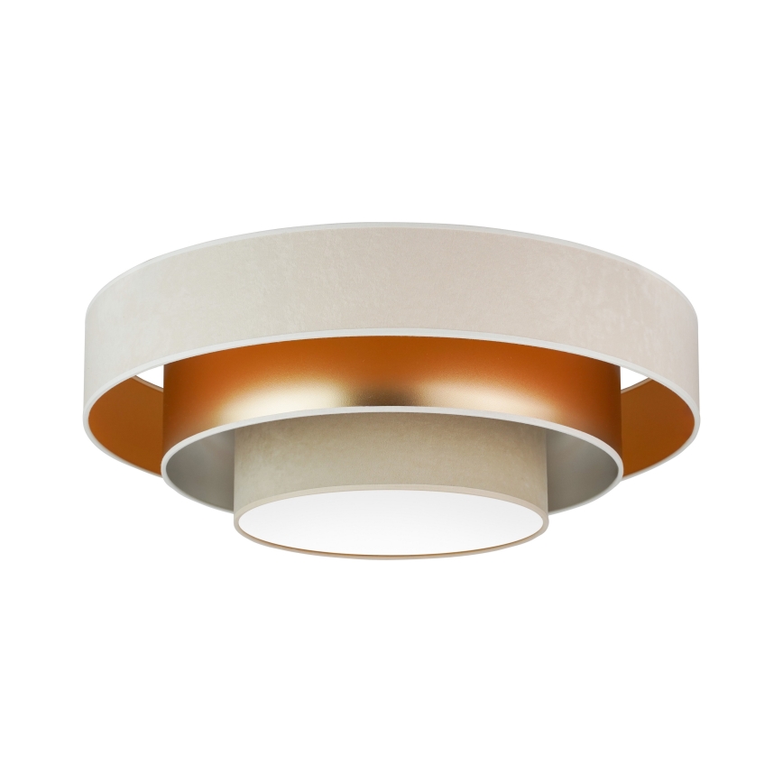 Duolla - LED Stropna svetilka LUNETA LED/26W/230V pr. 60 cm 4000K krem barva/zlata/bež