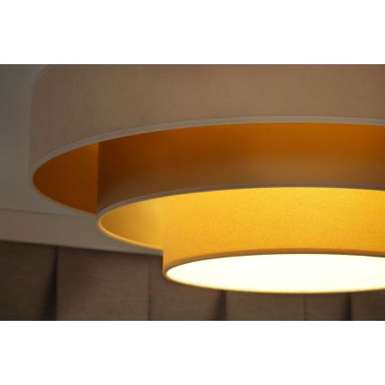 Duolla - LED Stropna svetilka LUNETA LED/26W/230V pr. 60 cm 4000K krem barva/zlata/bež