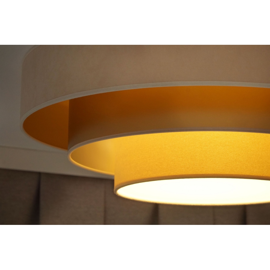 Duolla - LED Stropna svetilka LUNETA LED/26W/230V pr. 60 cm 4000K krem barva/zlata/bež
