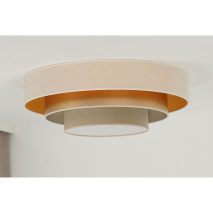 Duolla - LED Stropna svetilka LUNETA LED/26W/230V pr. 60 cm 4000K krem barva/zlata/bež