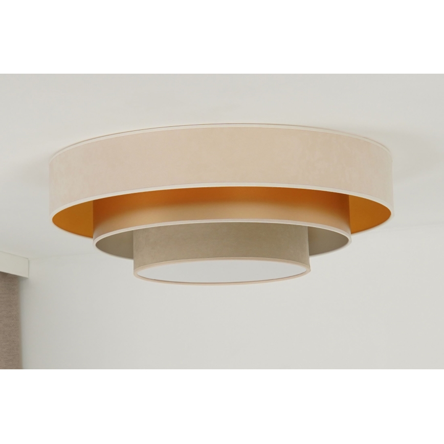 Duolla - LED Stropna svetilka LUNETA LED/26W/230V pr. 60 cm 4000K krem barva/zlata/bež