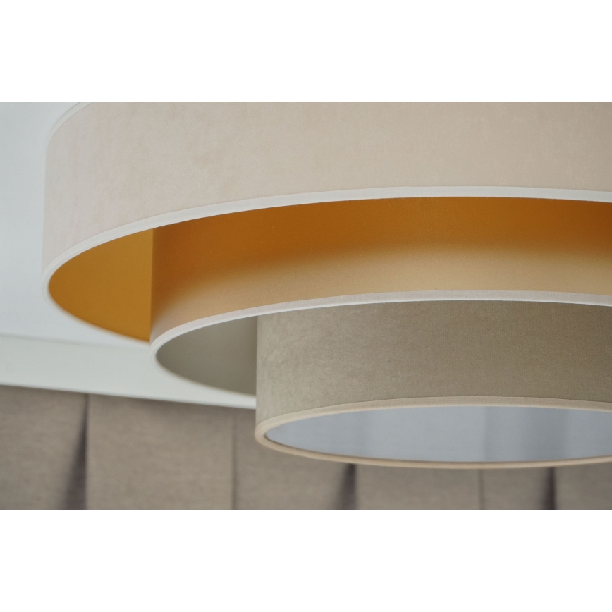 Duolla - LED Stropna svetilka LUNETA LED/26W/230V pr. 60 cm 4000K krem barva/zlata/bež