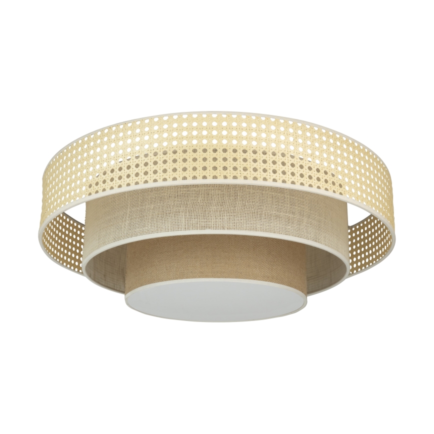 Duolla - LED Stropna svetilka LUNETA LED/26W/230V pr. 60 cm 4000K ratan/bež/rjava