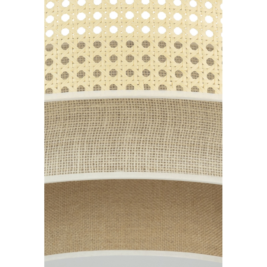 Duolla - LED Stropna svetilka LUNETA LED/26W/230V pr. 60 cm 4000K ratan/bež/rjava