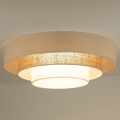 Duolla - LED Stropna svetilka LUNETA LED/26W/230V pr. 60 cm 4000K ratan/bež/rjava