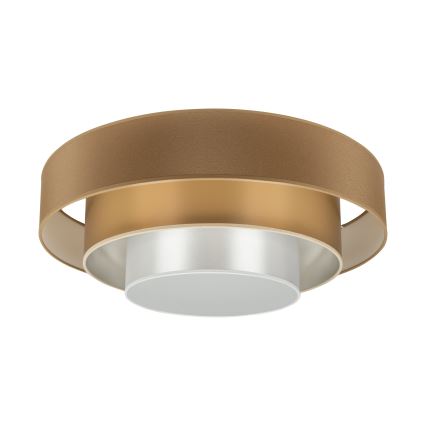 Duolla - LED Stropna svetilka LUNETA LED/26W/230V pr. 60 cm 4000K rjava/zlata/bela