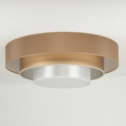 Duolla - LED Stropna svetilka LUNETA LED/26W/230V pr. 60 cm 4000K rjava/zlata/bela