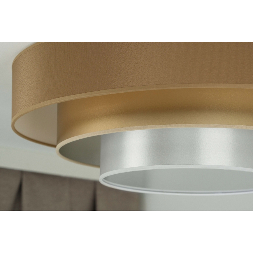 Duolla - LED Stropna svetilka LUNETA LED/26W/230V pr. 60 cm 4000K rjava/zlata/bela