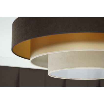 Duolla - LED Stropna svetilka LUNETA LED/26W/230V pr. 60 cm 4000K rjava/zlata/krem barva