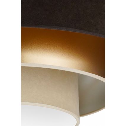 Duolla - LED Stropna svetilka LUNETA LED/26W/230V pr. 60 cm 4000K rjava/zlata/krem barva
