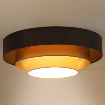 Duolla - LED Stropna svetilka LUNETA LED/26W/230V pr. 60 cm 4000K rjava/zlata/krem barva