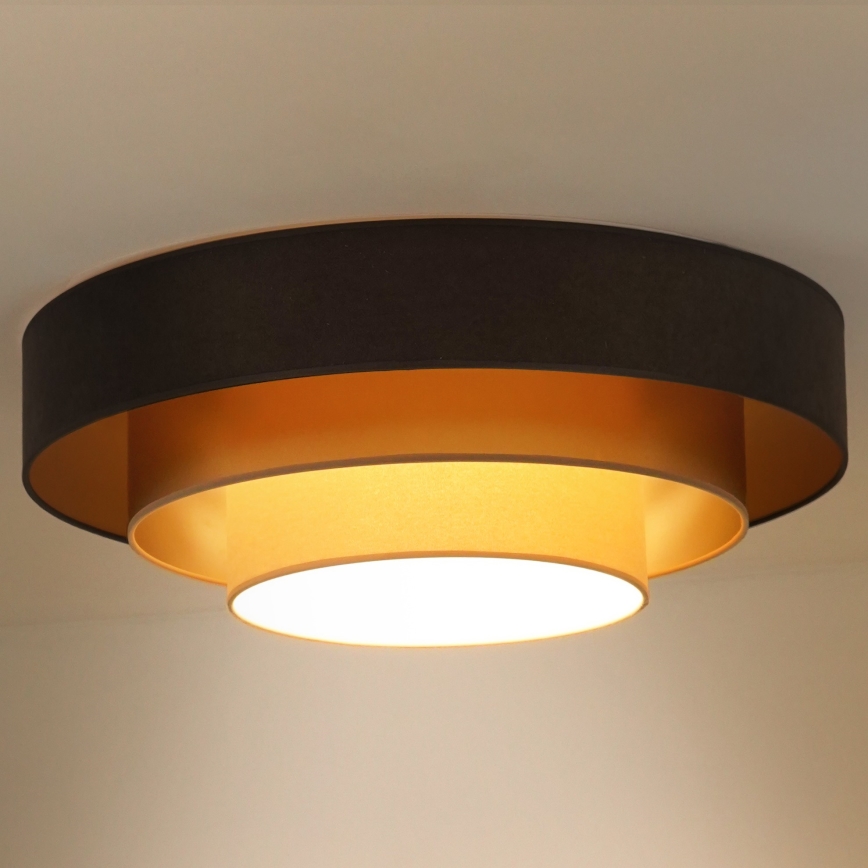 Duolla - LED Stropna svetilka LUNETA LED/26W/230V pr. 60 cm 4000K rjava/zlata/krem barva