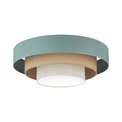 Duolla - LED Stropna svetilka LUNETA LED/26W/230V pr. 60 cm 4000K turkizna/bež/krem barva