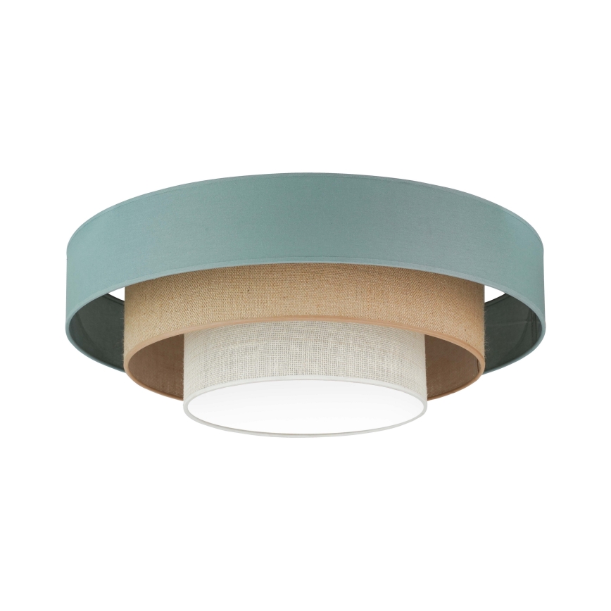 Duolla - LED Stropna svetilka LUNETA LED/26W/230V pr. 60 cm 4000K turkizna/bež/krem barva