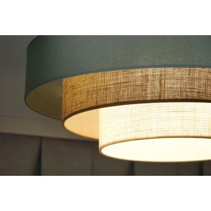 Duolla - LED Stropna svetilka LUNETA LED/26W/230V pr. 60 cm 4000K turkizna/bež/krem barva
