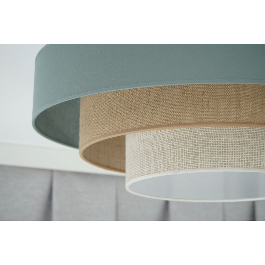 Duolla - LED Stropna svetilka LUNETA LED/26W/230V pr. 60 cm 4000K turkizna/bež/krem barva