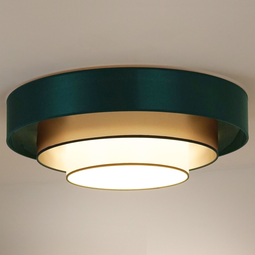 Duolla - LED Stropna svetilka LUNETA LED/26W/230V pr. 60 cm 4000K zelena/zlata/bela