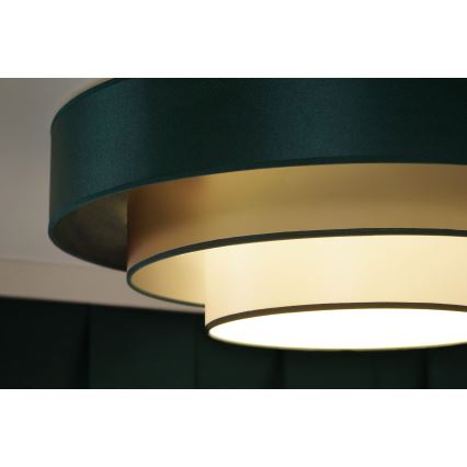 Duolla - LED Stropna svetilka LUNETA LED/26W/230V pr. 60 cm 4000K zelena/zlata/bela