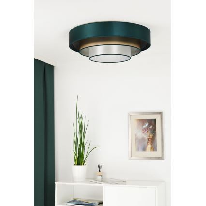 Duolla - LED Stropna svetilka LUNETA LED/26W/230V pr. 60 cm 4000K zelena/zlata/bela