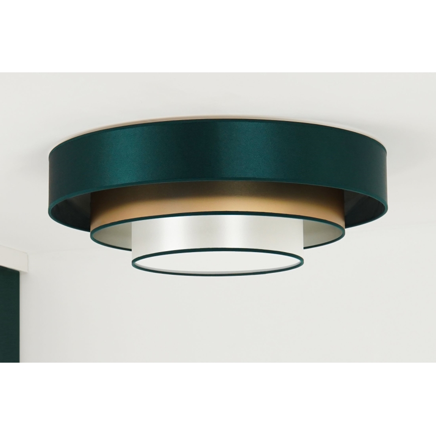 Duolla - LED Stropna svetilka LUNETA LED/26W/230V pr. 60 cm 4000K zelena/zlata/bela
