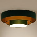Duolla - LED Stropna svetilka LUNETA LED/26W/230V pr. 60 cm 4000K zelena/zlata