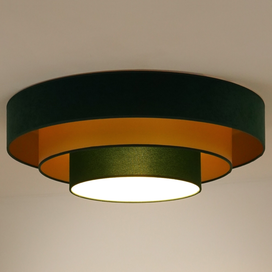 Duolla - LED Stropna svetilka LUNETA LED/26W/230V pr. 60 cm 4000K zelena/zlata