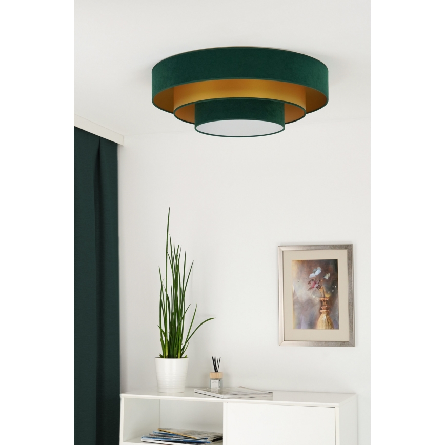 Duolla - LED Stropna svetilka LUNETA LED/26W/230V pr. 60 cm 4000K zelena/zlata