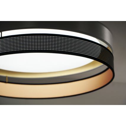 Duolla - LED Stropna svetilka ROLLER DUO SHINY LED/24W/230V pr. 45 cm srebrna/črna