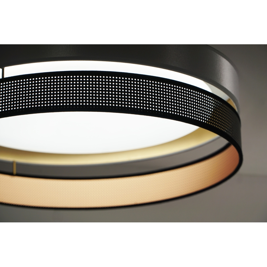 Duolla - LED Stropna svetilka ROLLER DUO SHINY LED/24W/230V pr. 45 cm srebrna/črna