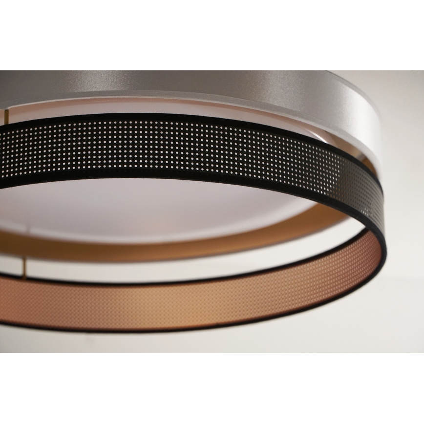 Duolla - LED Stropna svetilka ROLLER DUO SHINY LED/24W/230V pr. 45 cm srebrna/črna