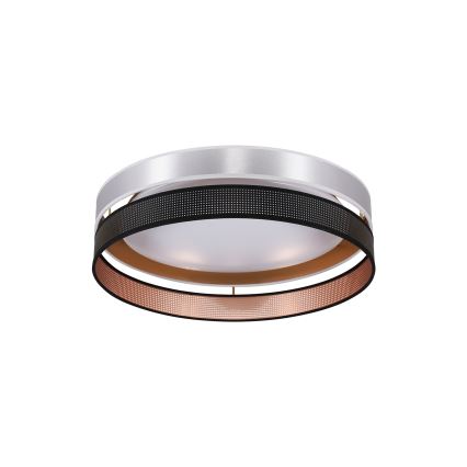 Duolla - LED Stropna svetilka ROLLER DUO SHINY LED/24W/230V pr. 45 cm srebrna/črna