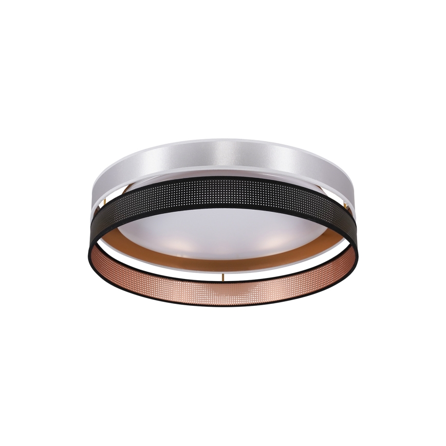 Duolla - LED Stropna svetilka ROLLER DUO SHINY LED/24W/230V pr. 45 cm srebrna/črna