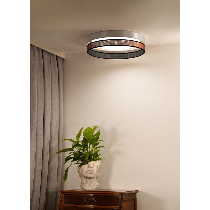 Duolla - LED Stropna svetilka ROLLER DUO SHINY LED/24W/230V pr. 45 cm bela/baker